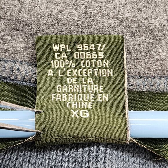 Eddie Bauer Sweater Mens XL Blue‎ Full Zip Cotton Knit Striped Jacket Preppy - Picture 5 of 10